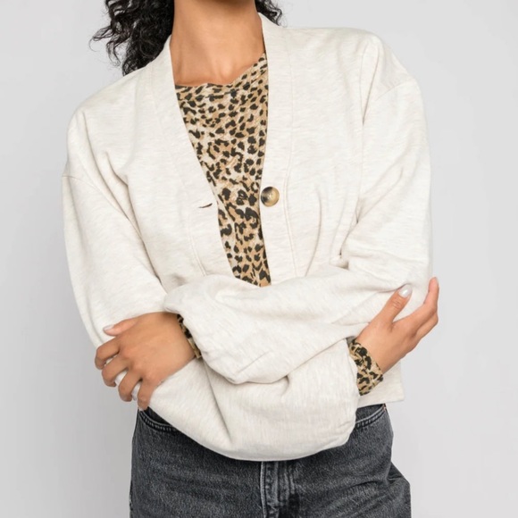 Ragdoll LA Cardigan Sweatshirt - Oatmeal - Picture 2 of 3
